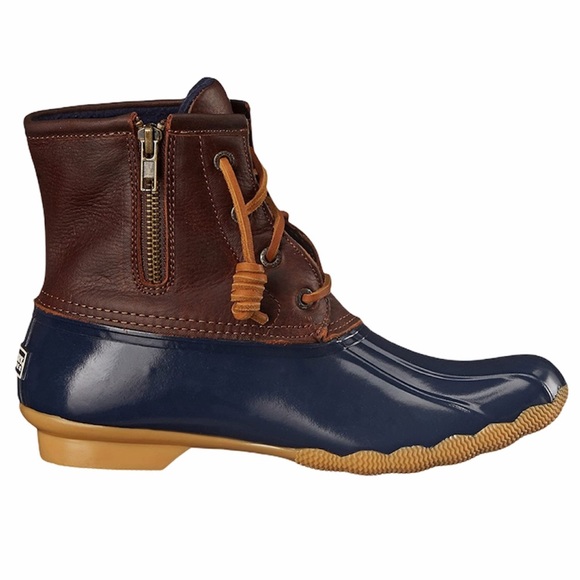 NEW Sperry Saltwater Waterproof Navy Duck Boot - Picture 3 of 16